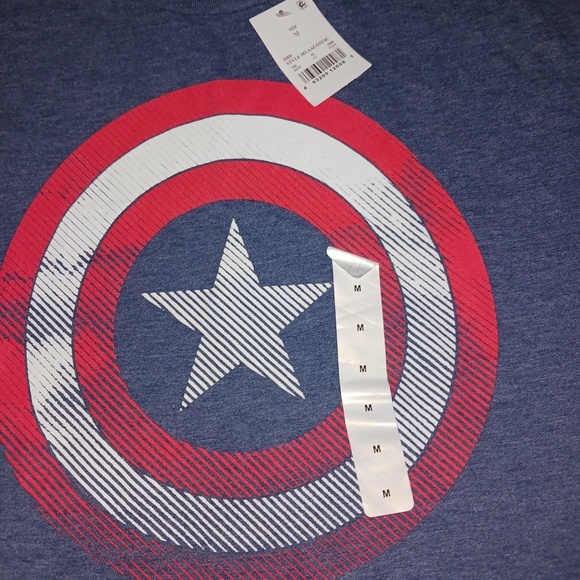 Marvel Captain America Shield Navy T-Shirt - Picture 2 of 3